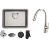 Kraus Kitchen Combo - Dex 32-7/8" Undermount Single Basin Sink with Nolen Pull-Down Spray Kitchen Faucet 1 Kraus Kitchen Combo - Dex 32-7/8" Undermount Single Basin Sink with Nolen Pull-Down Spray Kitchen Faucet -Kraus Sales Shop dexbolden