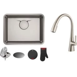 Kraus Kitchen Combo - Dex 32-7/8" Undermount Single Basin Sink with Nolen Pull-Down Spray Kitchen Faucet