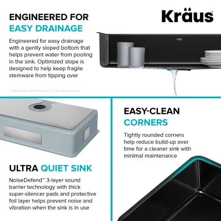 Kraus Pintura 32" Undermount Porcelain Enameled Steel Single Bowl Kitchen Sink - Glossy 6 Kraus Pintura 32" Undermount Porcelain Enameled Steel Single Bowl Kitchen Sink - Glossy - Image 5