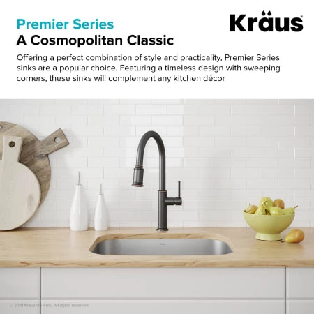 Kraus 23" Single Basin 16 Gauge Stainless Steel Kitchen Sink for Undermount Installations - Basin Rack and Basket Strainer Included 6 Kraus 23" Single Basin 16 Gauge Stainless Steel Kitchen Sink for Undermount Installations - Basin Rack and Basket Strainer Included - Image 4