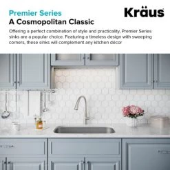 Kraus 31-1/2" Single Basin 16 Gauge Stainless Steel Kitchen Sink for Undermount Installations - Basin Rack and Basket Strainer Included 12 Kraus 31-1/2" Single Basin 16 Gauge Stainless Steel Kitchen Sink for Undermount Installations - Basin Rack and Basket Strainer Included -Kraus Sales Shop kbu14 05