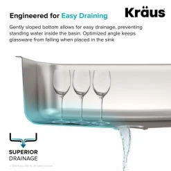 Kraus 15-1/8" Undermount Single Bowl 18 Gauge Stainless Steel Kitchen Sink 13 Kraus 15-1/8" Undermount Single Bowl 18 Gauge Stainless Steel Kitchen Sink -Kraus Sales Shop kbu17 06