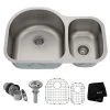 Kraus 29-1/8" Undermount 60/40 Double Bowl 16 Gauge Stainless Steel Kitchen Sink -Kraus Sales Shop kbu21 main