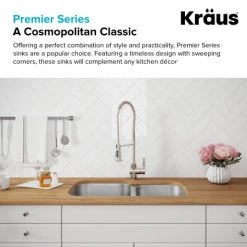 Kraus 32" Double Basin 16 Gauge Stainless Steel Kitchen Sink for Undermount Installations with 60/40 Split - Basin Racks and Basket Strainers Included -Kraus Sales Shop kbu24 05