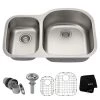 Kraus 32-3/8" Undermount 40/60 Double Bowl 16 Gauge Stainless Steel Kitchen Sink -Kraus Sales Shop kbu25 main