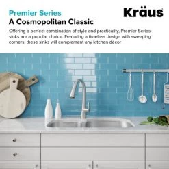 Kraus 32-3/8" Undermount 40/60 Double Bowl 16 Gauge Stainless Steel Kitchen Sink -Kraus Sales Shop kbu25 05