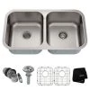 Kraus 31-3/8" Undermount 50/50 Double Bowl 18 Gauge Stainless Steel Kitchen Sink -Kraus Sales Shop kbu29 main