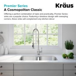 Kraus 31-3/8" Undermount 50/50 Double Bowl 18 Gauge Stainless Steel Kitchen Sink 12 Kraus 31-3/8" Undermount 50/50 Double Bowl 18 Gauge Stainless Steel Kitchen Sink -Kraus Sales Shop kbu29 05