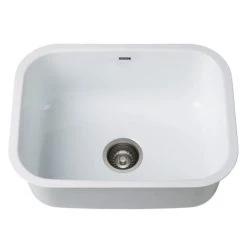 Kraus Sales Shop 30 Kraus Pintura 23" Undermount Single Basin Porcelain Enameled Stainless Steel Kitchen Sink