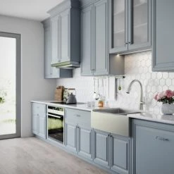 Kraus 32-7/8" Double Basin 16 Gauge Stainless Steel Kitchen Sink for Farmhouse Installations with 40/60 Split - Basin Racks and Basket Strainers Included -Kraus Sales Shop khf204 33 04