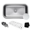 Kraus Outlast MicroShield 31-1/2" Scratch Resistant Single Basin Kitchen Sink for Undermount Installations - Basin Rack and Basket Strainer Included -Kraus Sales Shop kraus kbu14e 4183771