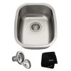Kraus 15" Undermount Single Bowl 18 Gauge Stainless Steel Kitchen Sink -Kraus Sales Shop kraus kbu16 4183771