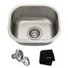 Kraus 15-1/8" Undermount Single Bowl 18 Gauge Stainless Steel Kitchen Sink -Kraus Sales Shop kraus kbu17 4183771