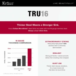 Kraus Kitchen Sink Package: Outlast MicroShield 32" Scratch Resistant Double Basin Undermount Kitchen Sink and Oletto Pull Down Kitchen Faucet 11 Kraus Kitchen Sink Package: Outlast MicroShield 32" Scratch Resistant Double Basin Undermount Kitchen Sink and Oletto Pull Down Kitchen Faucet -Kraus Sales Shop kraus kbu24e kpf 2620 outlast microshield info 159