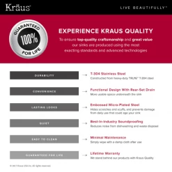 Kraus Outlast MicroShield 32" Scratch Resistant Double Basin Kitchen Sink for Undermount Installations - Basin Racks and Basket Strainers Included -Kraus Sales Shop kraus kbu24e kraus quality 320