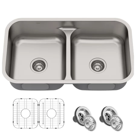 Kraus Premier 32" Undermount Double Basin Stainless Steel Kitchen Sink 3 Kraus Premier 32" Undermount Double Basin Stainless Steel Kitchen Sink