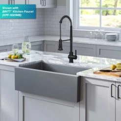 Kraus Turino 33" Farmhouse Single Basin Fireclay Kitchen Sink with Basin Rack -Kraus Sales Shop kraus kfr1 33 alternate view 380