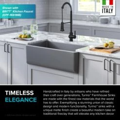 Kraus Turino 33" Farmhouse Single Basin Fireclay Kitchen Sink with Basin Rack -Kraus Sales Shop kraus kfr1 33 alternate view 382