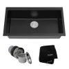 Kraus 31-1/2" Single Basin Undermount Granite Composite Kitchen Sink 2 Kraus 31-1/2" Single Basin Undermount Granite Composite Kitchen Sink -Kraus Sales Shop kraus kgu 413b 4183771
