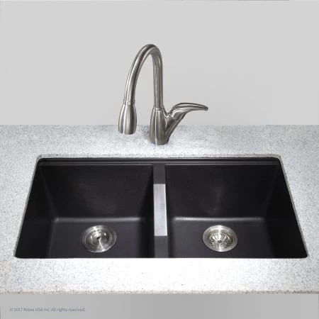 Kraus 32-1/2" Double Basin Undermount Granite Composite Kitchen Sink with 50/50 Split 8 Kraus 32-1/2" Double Basin Undermount Granite Composite Kitchen Sink with 50/50 Split - Image 6