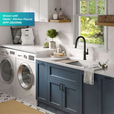 Kraus Bellucci 32" Undermount Single Basin Granite Kitchen Sink with Basket Strainer, Cutting Board, and Garbage Disposal 5 Kraus Bellucci 32" Undermount Single Basin Granite Kitchen Sink with Basket Strainer, Cutting Board, and Garbage Disposal - Image 3