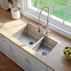 Kraus 32" Undermount 60/40 Double Bowl 16 Gauge Stainless Steel Kitchen Sink -Kraus Sales Shop kraus khu123 32 alternate image 918