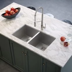 Kraus Pax 31-1/2" Double Basin 16 Gauge Stainless Steel Kitchen Sink for Undermount Installations with NoiseDefend Technology and Pax Zero-Radius Corners -Kraus Sales Shop kraus khu322 alternate image 1036