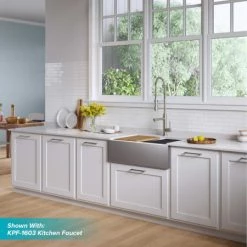 Kraus Kore 30" Farmhouse Single Basin Stainless Steel Kitchen Sink - Basin Rack, Strainer, Cutting Board, and Drainboard Included 13 Kraus Kore 30" Farmhouse Single Basin Stainless Steel Kitchen Sink - Basin Rack, Strainer, Cutting Board, and Drainboard Included -Kraus Sales Shop kraus kwf410 30 alternate 58