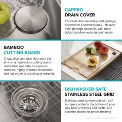 Kraus Kore Workstaintion 30" Undermount Single Basin Stainless Steel Kitchen Sink with Accessories 10 Kraus Kore Workstaintion 30" Undermount Single Basin Stainless Steel Kitchen Sink with Accessories -Kraus Sales Shop kraus kwu110 30 alternate 86