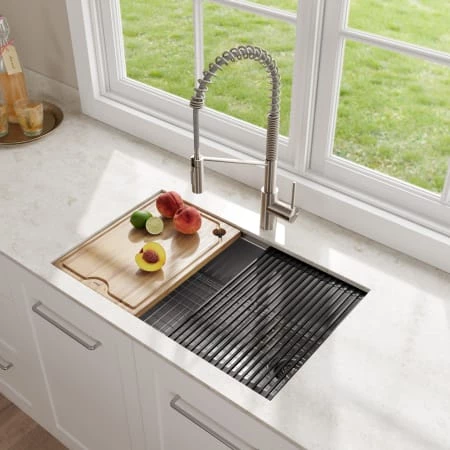 Kraus Kore Workstaintion 30" Undermount Single Basin Stainless Steel Kitchen Sink with Accessories 4 Kraus Kore Workstaintion 30" Undermount Single Basin Stainless Steel Kitchen Sink with Accessories - Image 2