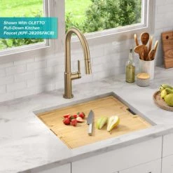 Kraus Kore 21" Undermount Single Basin Stainless Steel Kitchen Sink with Basin Rack, Basket Strainer, Cutting Board, and NoiseDefend Technology -Kraus Sales Shop kraus kwu111 21 alternate view 384