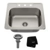 Kraus 25" Drop In Single Bowl 18 Gauge Stainless Steel Kitchen Sink -Kraus Sales Shop ktm25 main