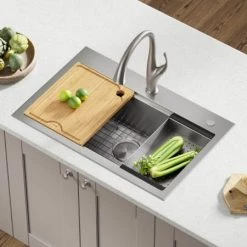 Kraus Workstation 32-inch Drop-In or Undermount Single Bowl -Kraus Sales Shop kwt300 32 alt image 3 75