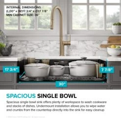 Kraus Pintura 32" Undermount Porcelain Enameled Steel Single Bowl Kitchen Sink - Glossy 10 Kraus Pintura 32" Undermount Porcelain Enameled Steel Single Bowl Kitchen Sink - Glossy -Kraus Sales Shop qyuvbv936w6ukhwm1e1m