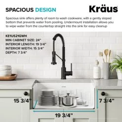 Kraus Pintura 21" Undermount Porcelain Enameled Steel Single Bowl Kitchen Sink - Glossy -Kraus Sales Shop shgl4h3oao7ebgrihdn7
