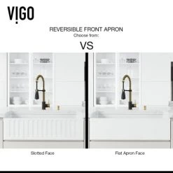 Vigo Matte Stone 36" Slotted Apron Farmhouse Single Basin Matte Stone™ Kitchen Sink with Single Hole 1.8 GPM Brant Kitchen Faucet -Kraus Sales Shop vigo vg151008 alternate view 1072