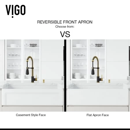 Vigo Matte Stone 36" Casement Apron Farmhouse Single Basin Matte Stone™ Kitchen Sink with Single Hole 1.8 GPM Brant Kitchen Faucet 5 Vigo Matte Stone 36" Casement Apron Farmhouse Single Basin Matte Stone™ Kitchen Sink with Single Hole 1.8 GPM Brant Kitchen Faucet - Image 3