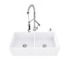 Vigo 36" Double Basin Farmhouse Matte Stone™ Kitchen Sink with High-Arch Pre-Rinse Faucet, Soap Dispenser, Cutting Board, and Basket Strainers 1 Vigo 36" Double Basin Farmhouse Matte Stone™ Kitchen Sink with High-Arch Pre-Rinse Faucet, Soap Dispenser, Cutting Board, and Basket Strainers -Kraus Sales Shop vigo vg15474 7122614