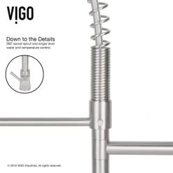 Vigo 36" Double Basin Farmhouse Matte Stone™ Kitchen Sink with High-Arch Pre-Rinse Faucet, Soap Dispenser, Cutting Board, and Basket Strainers 10 Vigo 36" Double Basin Farmhouse Matte Stone™ Kitchen Sink with High-Arch Pre-Rinse Faucet, Soap Dispenser, Cutting Board, and Basket Strainers -Kraus Sales Shop vigo vg15474 alternative view 989