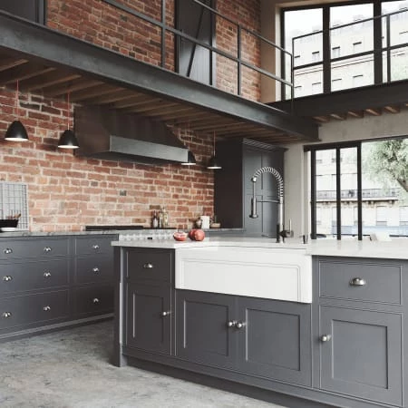 Vigo ALL-IN-ONE 36" Farmhouse Single Basin Matte Stone™ Kitchen Sink with Edison Stainless Steel / Matte Black Single Hole 1.8 GPM Kitchen Faucet, Soap Dispenser, Basket Strainer and Cutting Board Included 5 Vigo ALL-IN-ONE 36" Farmhouse Single Basin Matte Stone™ Kitchen Sink with Edison Stainless Steel / Matte Black Single Hole 1.8 GPM Kitchen Faucet, Soap Dispenser, Basket Strainer and Cutting Board Included - Image 3