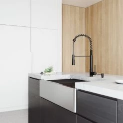 Vigo Oxford SoundAbsorb™ 36" Flat Apron Farmhouse Double Basin Stainless Steel Kitchen Sink with Single Hole 1.8 GPM Laurelton Kitchen Faucet -Kraus Sales Shop vigo vg15930 alternate image 288