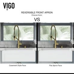 Vigo Matte Stone 30" Casement Apron Farmhouse Single Basin Matte Stone™ Kitchen Sink with Single Hole 1.8 GPM Livingston Kitchen Faucet -Kraus Sales Shop vigo vg15963 alternate image 93