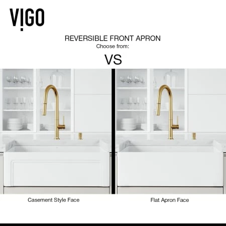 Vigo Matte Stone 30" Casement Apron Farmhouse Single Basin Matte Stone™ Kitchen Sink with Single Hole 1.8 GPM Greenwich Kitchen Faucet 5 Vigo Matte Stone 30" Casement Apron Farmhouse Single Basin Matte Stone™ Kitchen Sink with Single Hole 1.8 GPM Greenwich Kitchen Faucet - Image 3