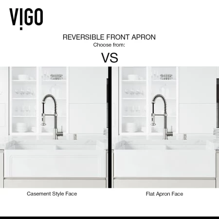 Vigo Matte Stone 36" Farmhouse Double Basin Stone Composite Kitchen Sink with Single Hole 1.8 GPM Kitchen Faucet 4 Vigo Matte Stone 36" Farmhouse Double Basin Stone Composite Kitchen Sink with Single Hole 1.8 GPM Kitchen Faucet - Image 2