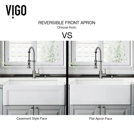 Vigo Matte Stone 30" Farmhouse Single Basin Matte Stone™ Kitchen Sink with Basin Rack, Basket Strainer and Cutting Board 7 Vigo Matte Stone 30" Farmhouse Single Basin Matte Stone™ Kitchen Sink with Basin Rack, Basket Strainer and Cutting Board - Image 5