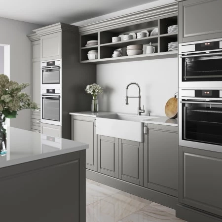 Vigo Matte Stone™ 33" Farmhouse Single Basin Kitchen Sink with Basket Strainer and Cutting Board 8 Vigo Matte Stone™ 33" Farmhouse Single Basin Kitchen Sink with Basket Strainer and Cutting Board - Image 6