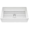Vigo Matte Stone 33" Farmhouse Single Basin Matte Stone™ Flat Apron Kitchen Sink with Basin Rack, Basket Strainer, and Cutting Board 1 Vigo Matte Stone 33" Farmhouse Single Basin Matte Stone™ Flat Apron Kitchen Sink with Basin Rack, Basket Strainer, and Cutting Board -Kraus Sales Shop vigo vgra3318flk1 4305231