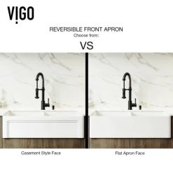 Vigo Matte Stone 36" Farmhouse Double Basin Matte Stone™ Kitchen Sink with Basin Rack, Basket Strainer and Cutting Board -Kraus Sales Shop vigo vgra3618blslk1 alternate image 253