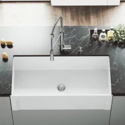 Vigo 36" Farmhouse Single Basin Matte Stone™ Kitchen Sink -Kraus Sales Shop vigo vgra3618sl alternate image 325