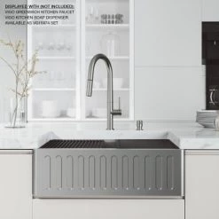 Vigo Oxford 30" Farmhouse Single Basin Stainless Steel Kitchen Sink with Basin Rack, Basket Strainer, and Cutting Board 12 Vigo Oxford 30" Farmhouse Single Basin Stainless Steel Kitchen Sink with Basin Rack, Basket Strainer, and Cutting Board -Kraus Sales Shop vigo vgs3020sa alternate image 261